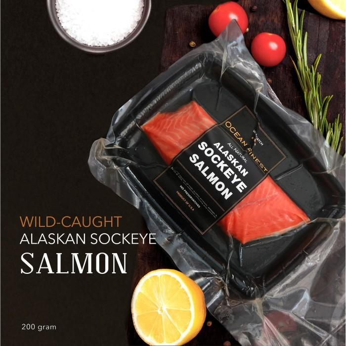

Fisho | Wild Caught Alaskan Sockeye Salmon - Ikan Salmon Sockeye (200 Gram) Ready stock