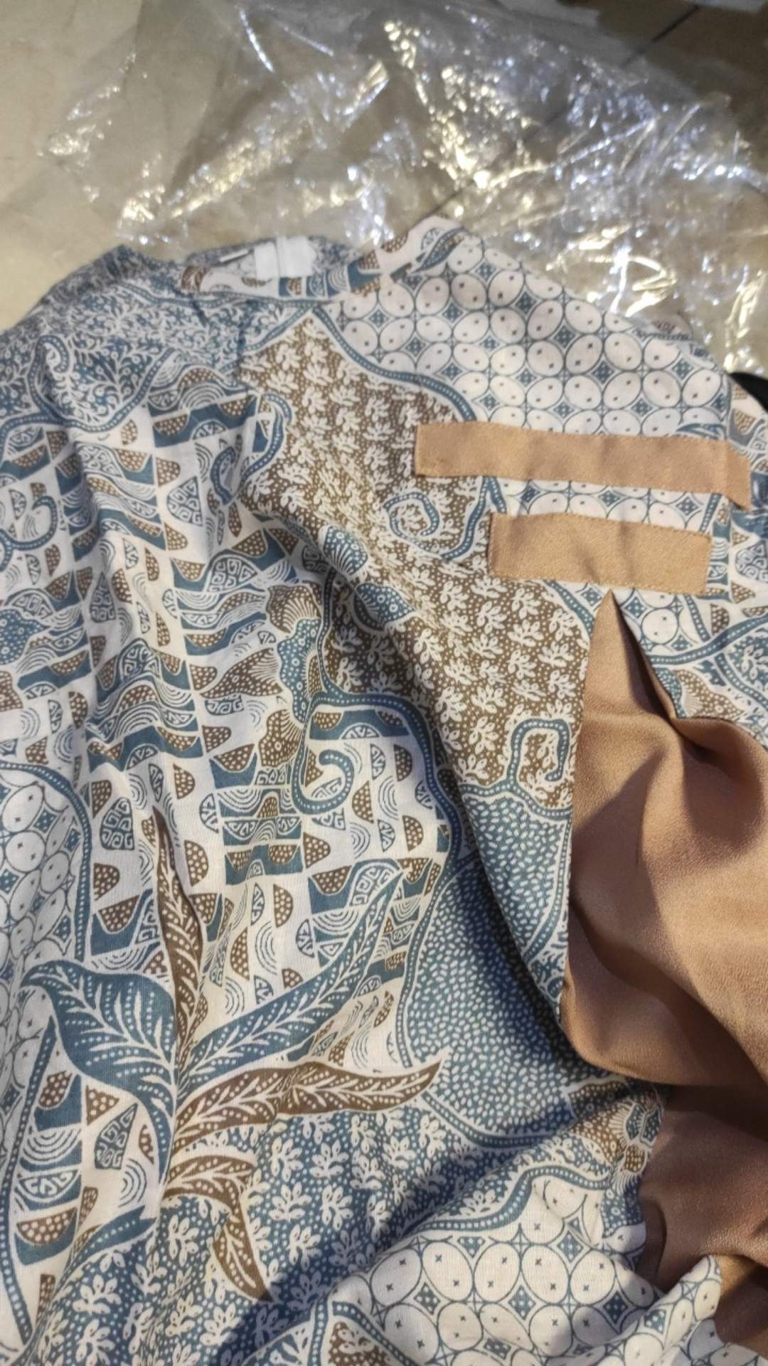 Tey-17 Batik Wanita Asj Sa Hrb026 Kenongo Kemeja Tosca Pendek