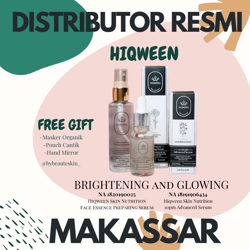 (FREE GIFT) HIQWEEN PAKET BRIGTHENING (Serum + Essence)