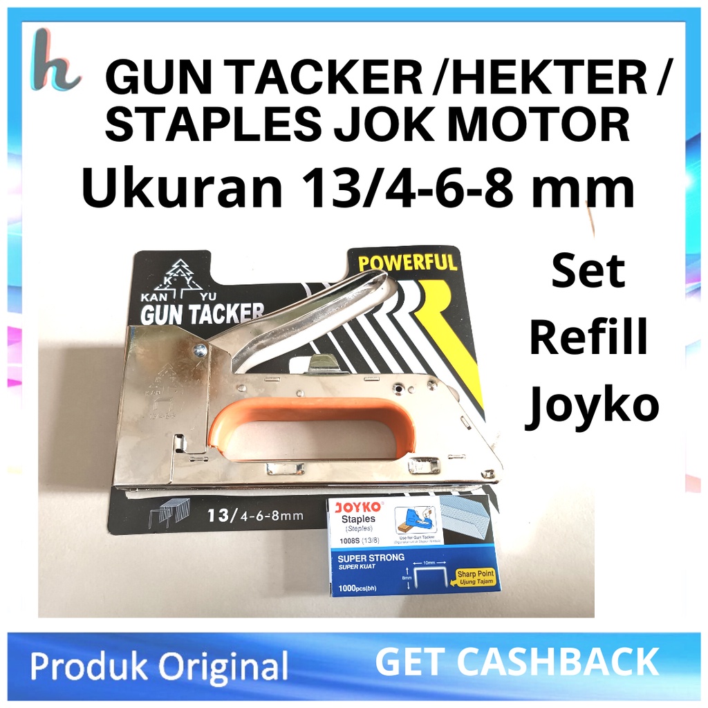 Streples Tembak / Hekter Tembak / Hekter Tembak/Stapler Tembak Jok Motor / Cekrekan / Gun Tacker