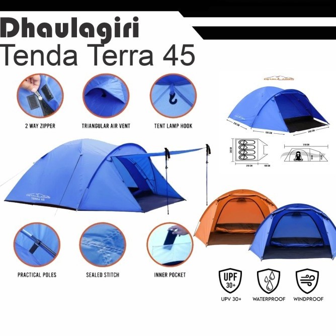 Tenda Dome Tenda Camping Dhaulagiri Terra 45