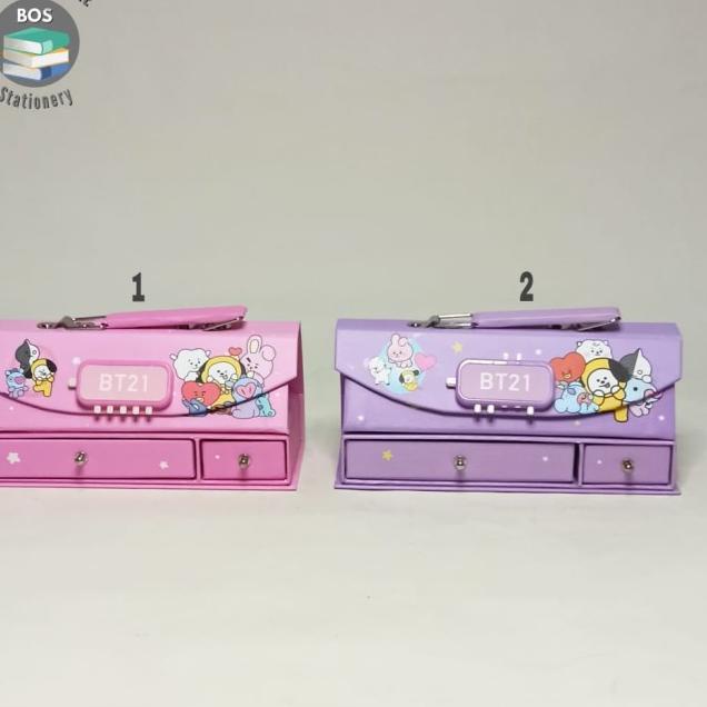 

Terbaik! BOS Kotak Pensil Karton+Kode Kunci/Tempat Pensil/Pencil Case e/Pin ホ