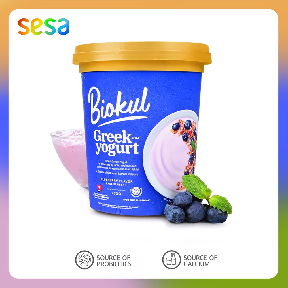 

BIOKUL Greek Yogurt Blueberry 473gr - Minuman Kesehatan Pencernaan