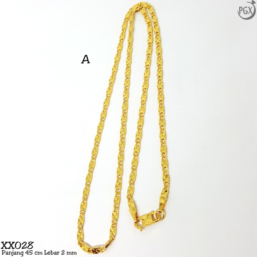 PGX Kalung Pria Wanita Xuping Perhiasan Lapis Emas Aksesoris Fashion Premium - XX028