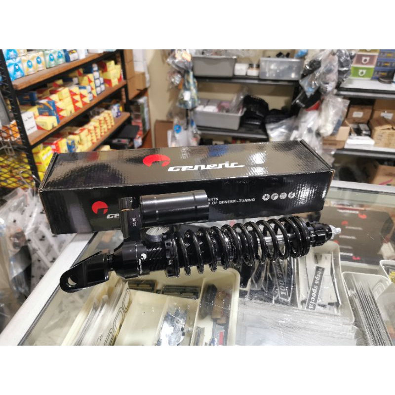 Shock Tabung Belakang Generic Full Black pnp all Vespa Classic