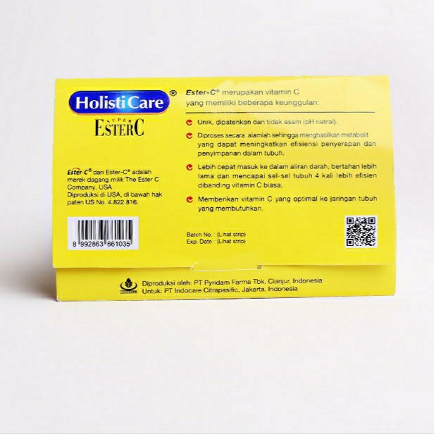 Ester C Holisticare Strip Isi 4 Tablet