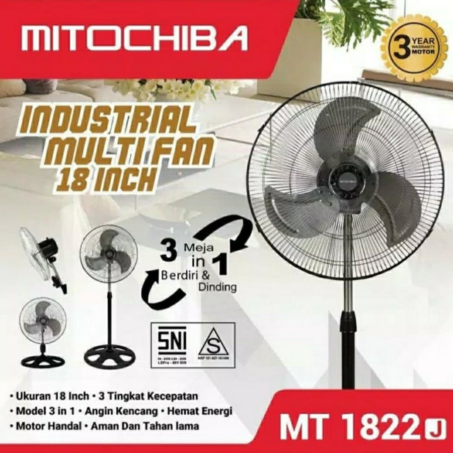 kipas angin MITOCHIBA industrial fan kipas besi MT 1822J - kipas angin tornado 18&quot;