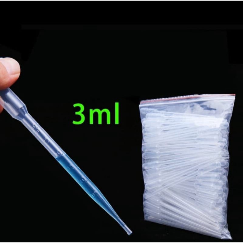 10pcs PIPET 3ML PIPET PLASTIK 3ML PIPET TETES 3ML PANJANG 15CM