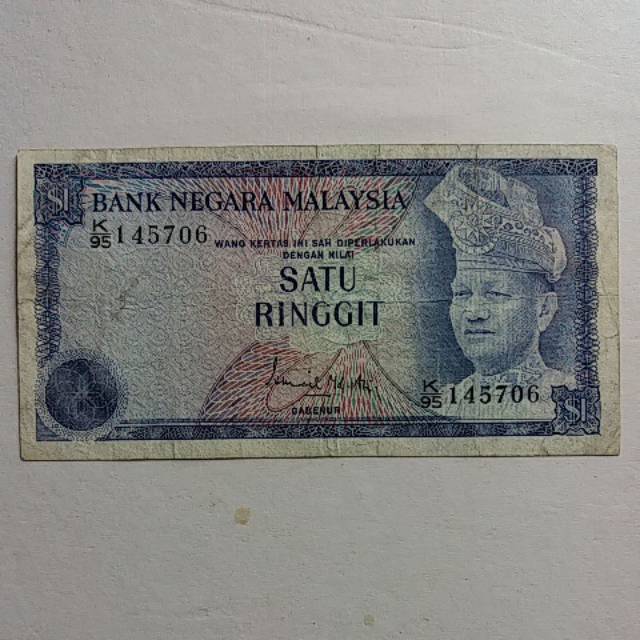 UANG ASING 1 RINGGIT LAMA NEGARA MALAYSIA