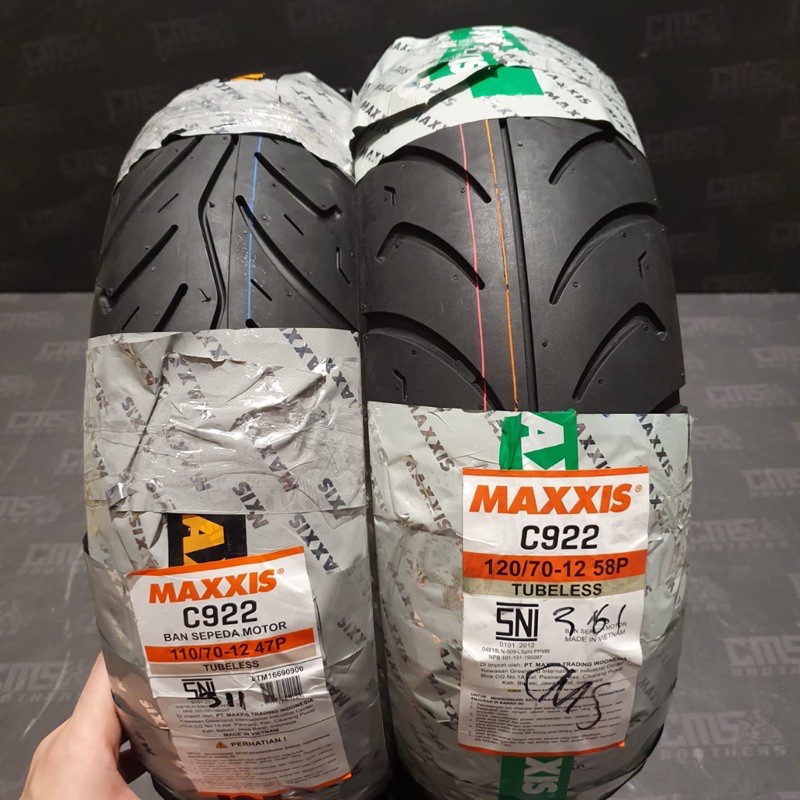 Ban Luar Maxxis 110/70 -12 dan 120/70 -12 C922 Vespa Sprint Primavera