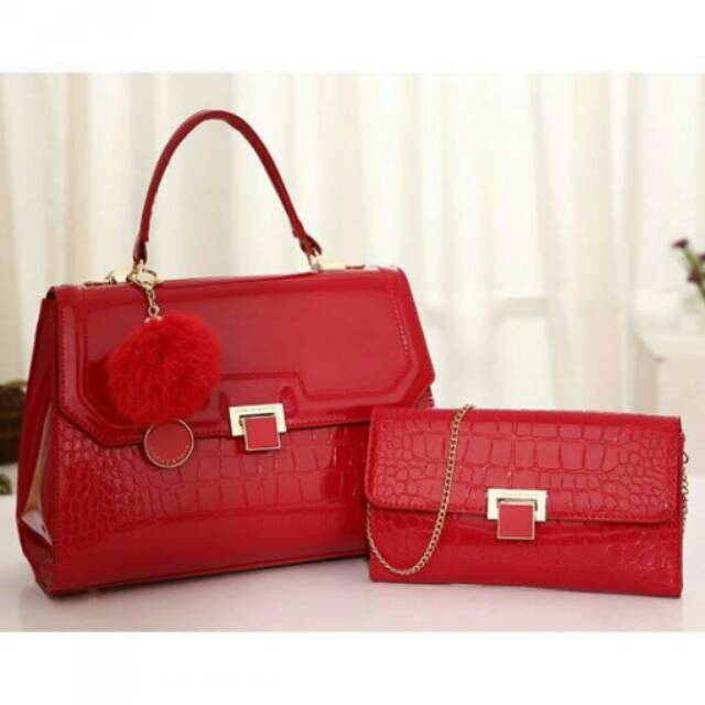 CHARLES N KEITH CK CNK 1SET 2 IN 1CLUTCH WALLET DOMPET IMPORT BAG WANITA