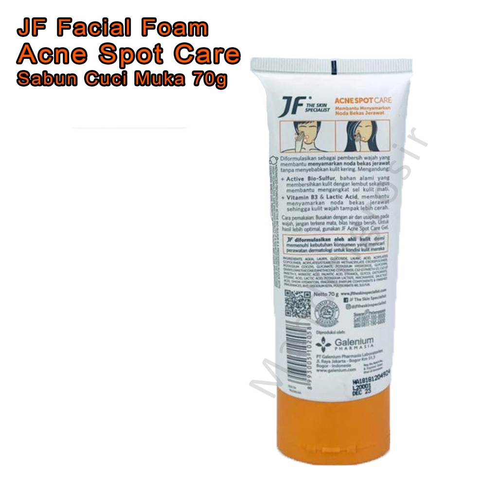 Acne Spot Care * JF Facial Foam * Sabun Pencuci Muka * 70g