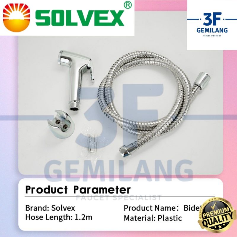 SOLVEX - JET SHOWER TOILET SET WARNA CHROME HIGH QUALITY