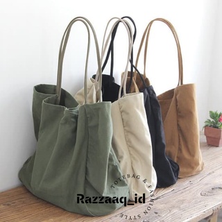 Image of TOTE BAG BAGGY NUDIE CANVAS POLOS TEBAL
