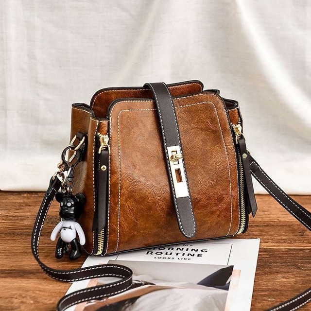 NEW Tas Sling Bag Wanita SEXYROAD PLAIN COLOUR / Tas Selempang Unik / Hand Bag Unik