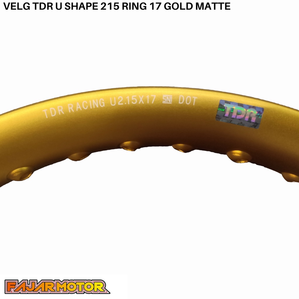 PROMO VELG TDR U SHAPE 215 RING 17 BLACK GOLD