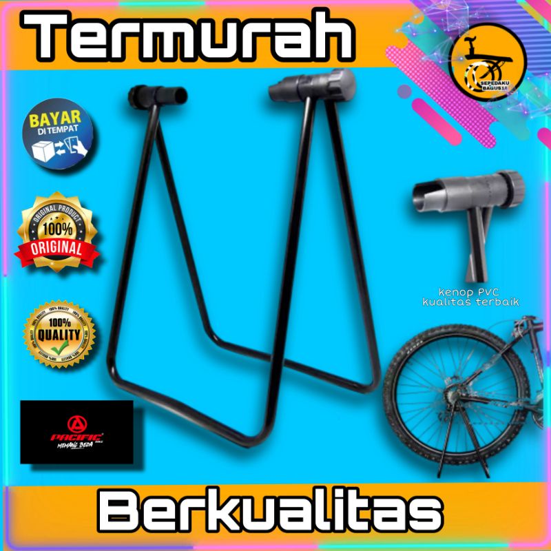 TERMURAH Padok sepeda Pacific Pedok sepeda gunung mtb murah  Paddock jagang standar segitiga tripod 