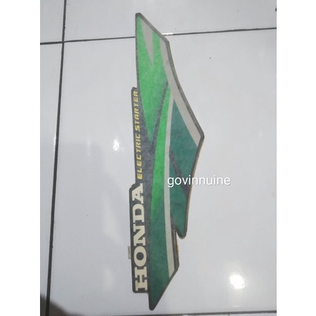striping stiker sticker lis bok aki acu accu kanan ijo hijau honda astrea grand 96 97 original
