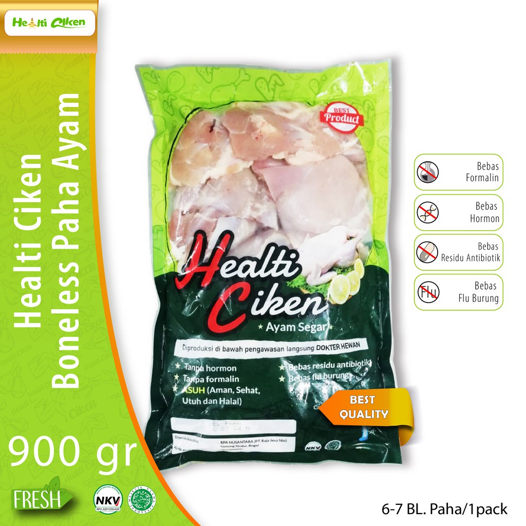 

FiILLET PAHA AYAM PROBIOTIK ORGANIK, HALAL, BEBAS KIMIA BERAT 0.9 KG BOGOR