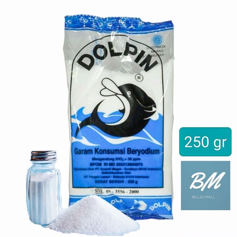 

Garam Dolphin 250 gr / Garam Meja / Garam Dapur / Garam Beryodium / Dolphin Garam 250 gr / Dolphin Salt 250 gr