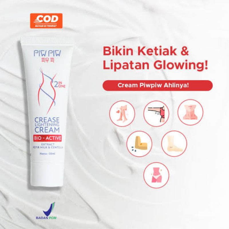 Piw Piw Crease Axillary Cream Lightening Cream - PIWPIW Armpit Pemutih Ketiak, Penghilang Bekas Luka BPOM Luciola