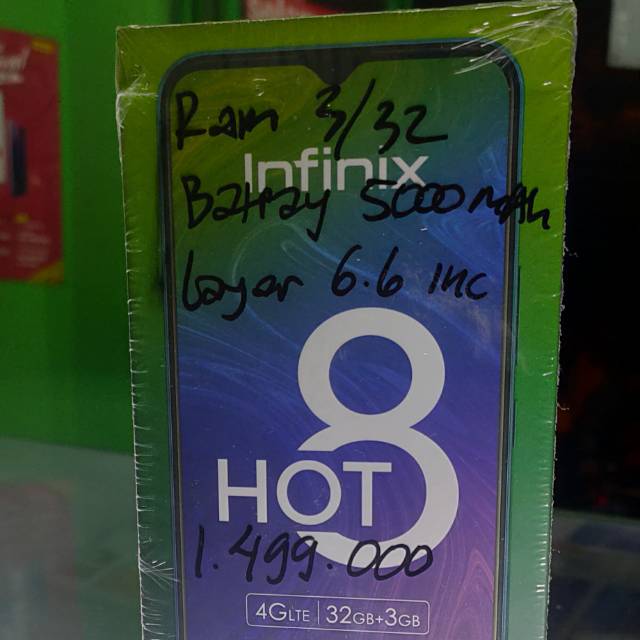 Infinix hot 8 ram 3/32 garansi resmi 1 tahun