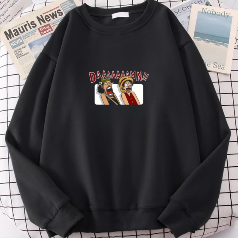 Sweater Dewasa Anime One Piece Damn Luffy Usop