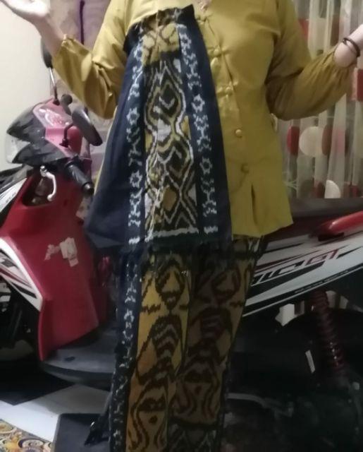 Set Tenun Lova Black Pink Yellow