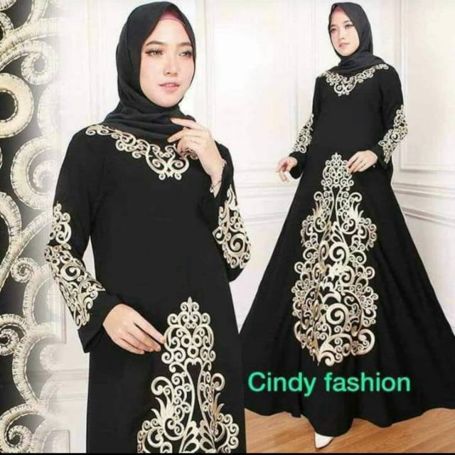 Gamis wanita terbaru /gamis wanita bordil/ gamis pesta kalung