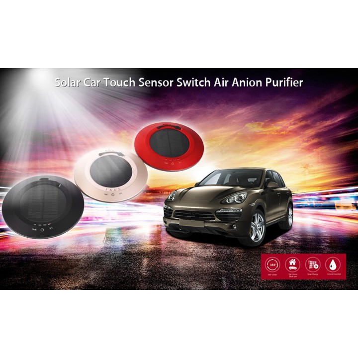 Solar Car Touch Sensor Switch Air Anion Purifier - 100ml