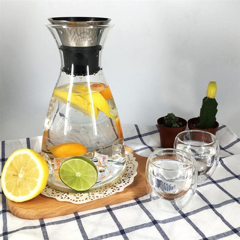 HAIMAITONG Botol Air Minum Kaca Tea Pot Pitcher 1500ML - H202