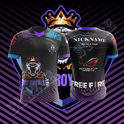 JERSEY KAOS BAJU GAMING FREEFIRE PUBG ML ESPORT CUSTOME DESAIN MURAH BISA SATUAN