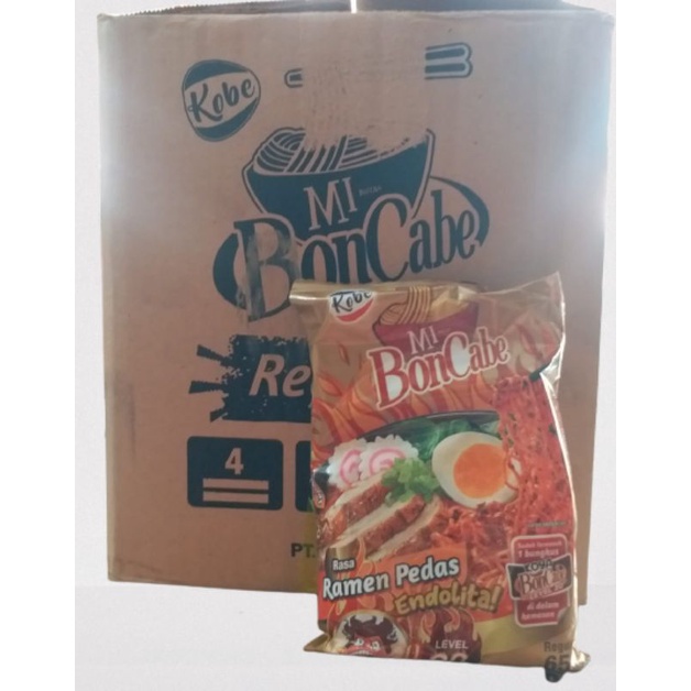 Mie Instant Boncabe Rasa Ramen Pedas Level 30 / bon cabe murah dan enak (1 dus isi 48 pcs)