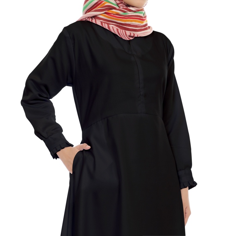 3XL-PROMO Gamis JUMBO Balotelli Umbrella Balotelly gamis  balloteli gamis syari ballotely 3XL-PROMO-HITAM