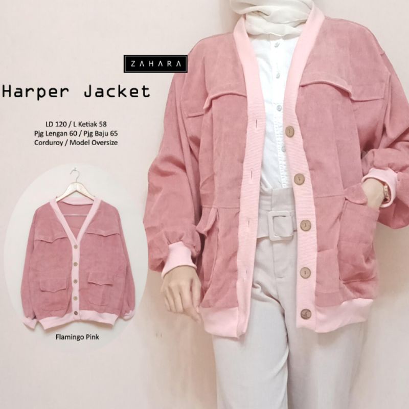 Jaket Cardigan Jacket Cardy Wanita Corduroy Mewah Oversize Jumbo Korean Style Kekinian. Harper Jacke