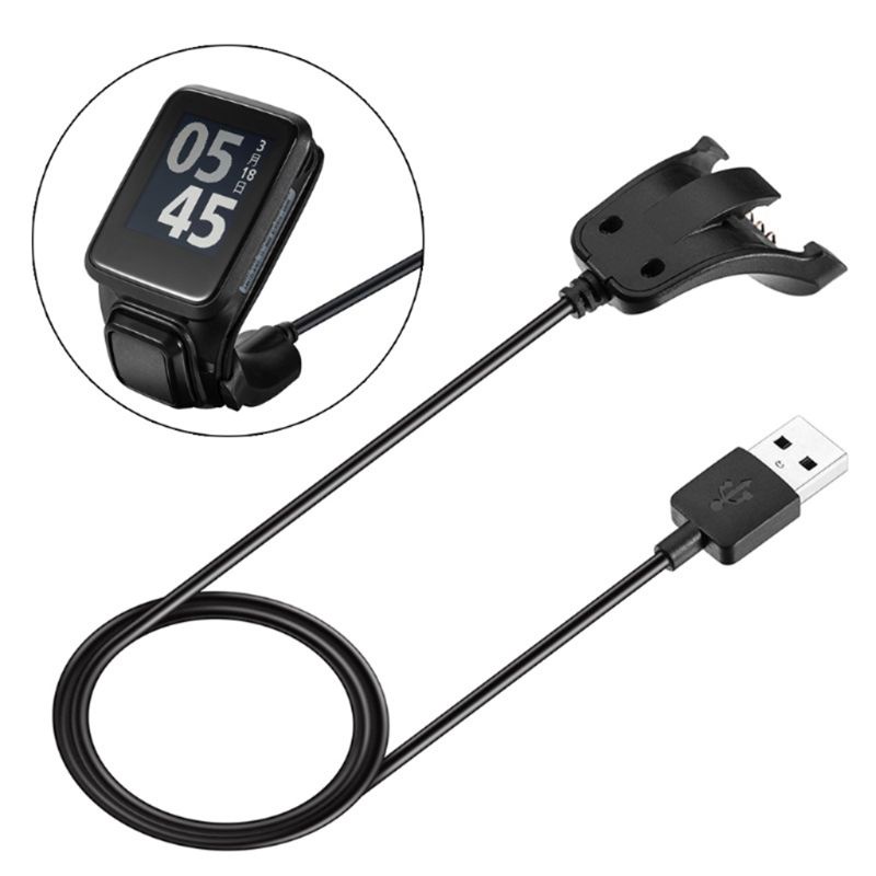 CRE  Hot Selling Data Sync USB Charger Clip Charging Cable For TomTom 2 3 Runner Golfer GPS Watch Dec15