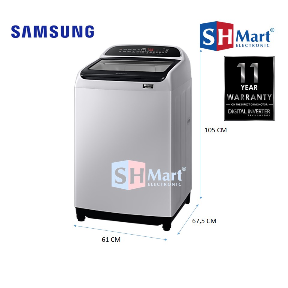 SAMSUNG MESIN CUCI TOP LOADING 9,5 KG WA95T5260BY / WA95T DIGITAL INVERTER WOBBLE TECHNOLOGY(MEDAN )