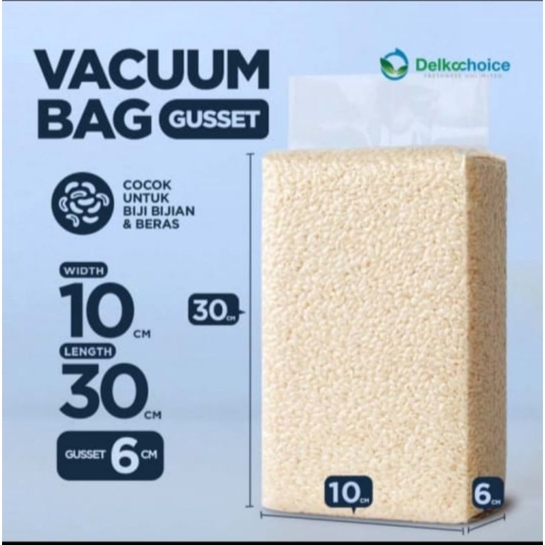 Plastik Vakum Gusset 10x30 . Vakum Bag Gusset 10x30