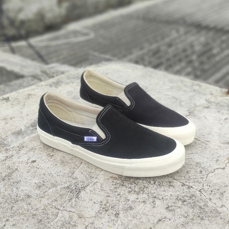 Vans Vault Slip-On OG LX Black marshmallow 2016 100% Original resmi store