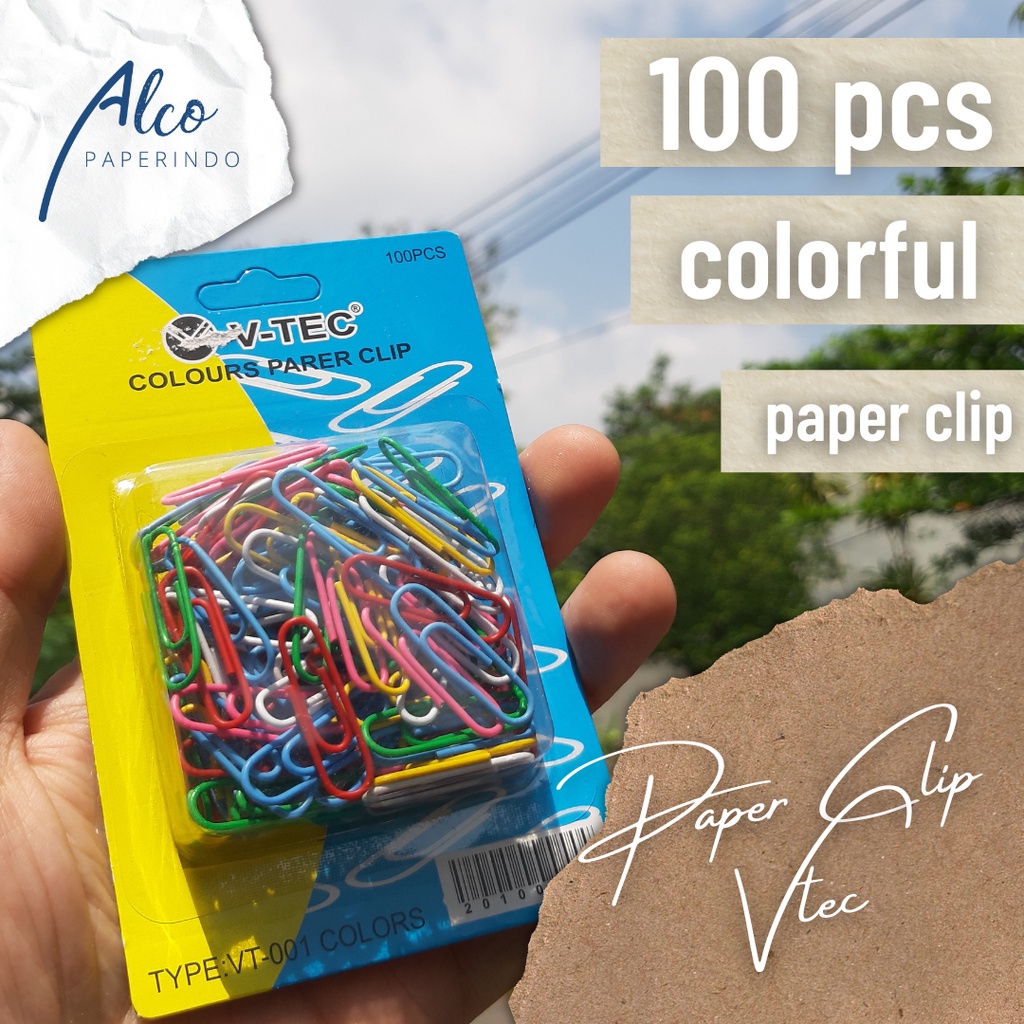 

Paper Clip isi 100 pcs Klip Kertas Warna Warni Lucu Fancy