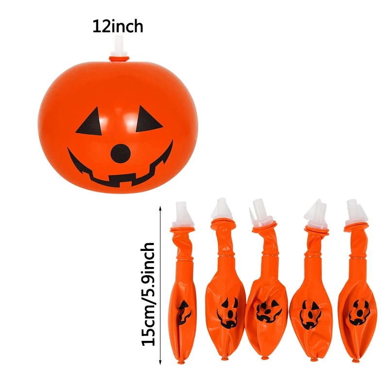 [ 5PCS Halloween Pumpkin Balloon Light Decoration For  Home Outdoor Halloween Party Haunted House ]