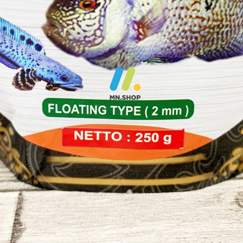 kjg pelet akari premium blue louhan pro 250gr louhan-channa-predator