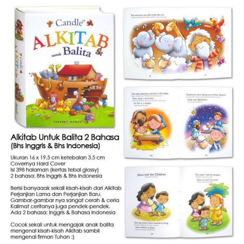 Dijamin Original + Segel !! ALKITAB Anak BALITA / Kids Bible Candle / Alkitab Bergambar mainan anak-2