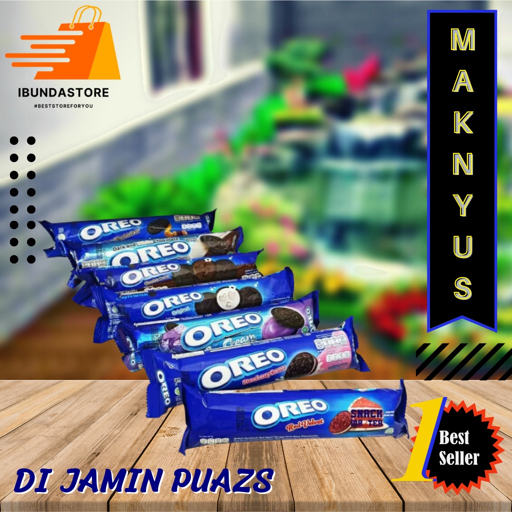 

OREO ALL VARIANT 133 g / Camilan / Jajan Warung / Snack WFH / Biskuit / AGEN Surabaya / Snack Murah / IBUNDASTORE