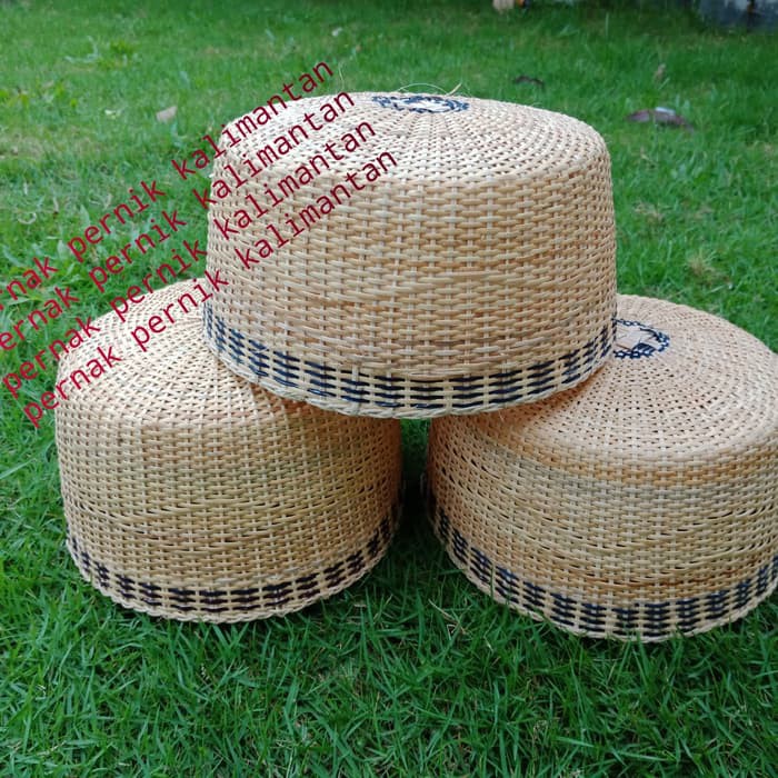 Kopiah peci asli kulit rotan model bulat