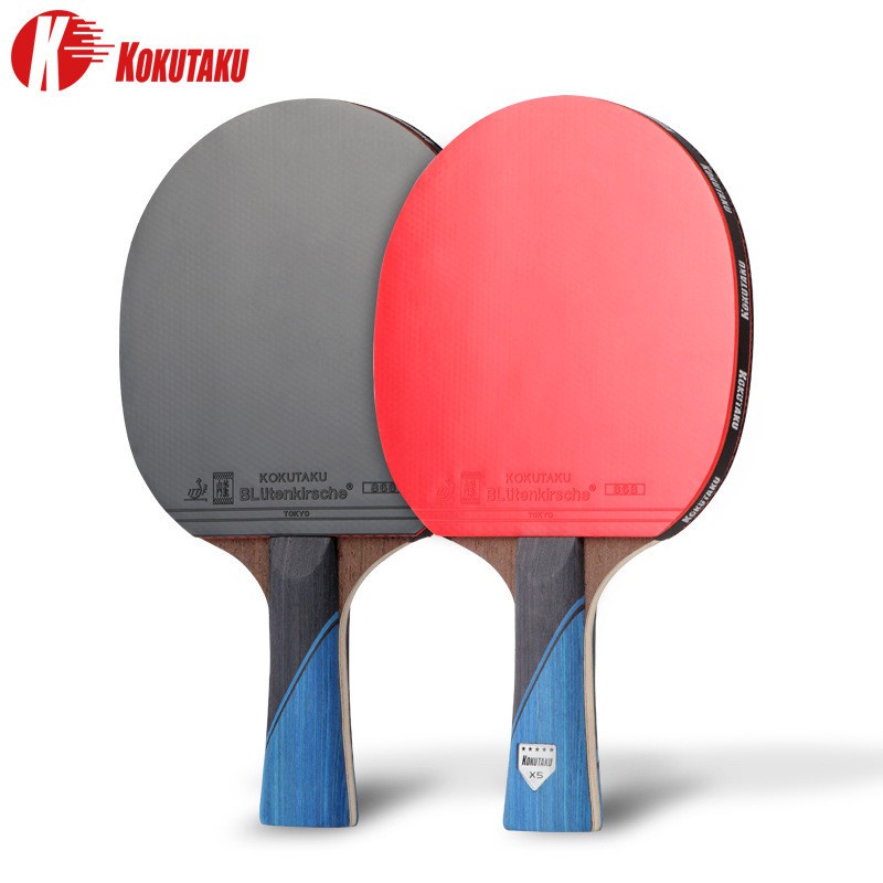 Kokutaku 5-Star Raket Tenis Meja / ping pong Profesional Bahan Karet Karbon Fiber 868