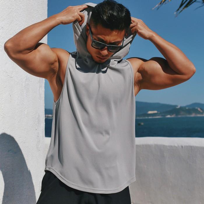 Muscle | Tank Top Hoodie Gym Pria Muscle Tank Top 3 Warna