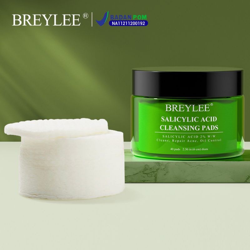 (40 pads) BREYLEE Tea Tree Salicylic Acid Cleaning Pads - Cleanser Pad Breylee / Membersihkan pori-pori , memperbaiki masalah kulit.BPOM