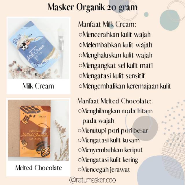 (20 GRAM) MASKER ORGANIK BUBUK BY INCES FACEMASK ORGANIC