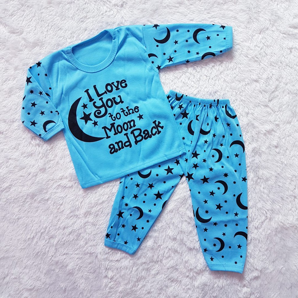 Baju Tidur Anak Piyama Panjang Love Moon